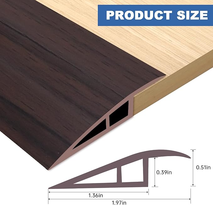 Vinyl Door Threshold Flooring Transition Strip Self Adhesive Carpet Edging Strip - Image 2