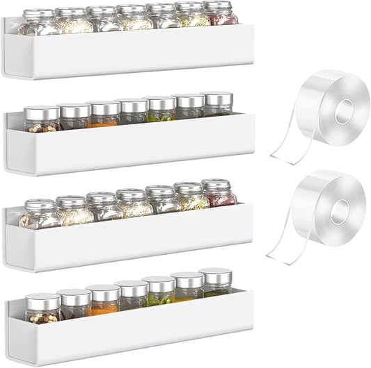 PMMASTO Adhesive Acrylic Spice Rack Organizer by PMMASTO