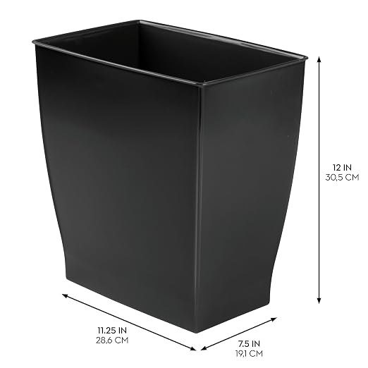 iDesign Small Rectangular Bathroom Trash Cans - Image 3