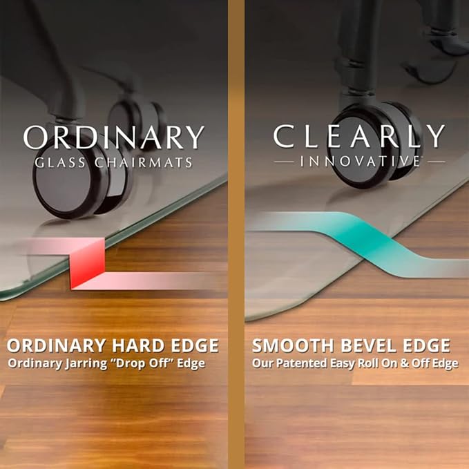 Exclusive Beveled Edge Glass Chair Mat - Image 3