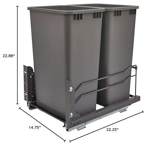 Rev-A-Shelf Pullout Dual Trash Cans - Image 10