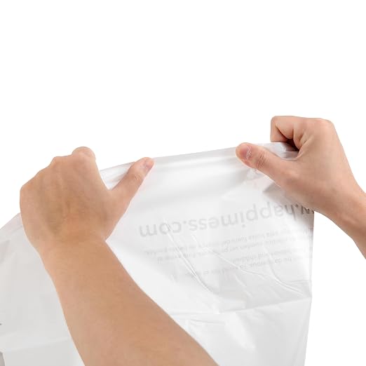 happimess HPM3000V-WHITE 30 Gallon Drawstring Unscented Trash Can Liner - Image 4