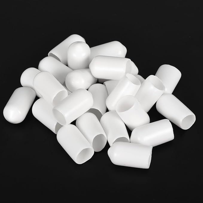 uxcell 20pcs Rubber End Caps 8mm ID Vinyl Round End Cap Cover Screw Thread - Image 4