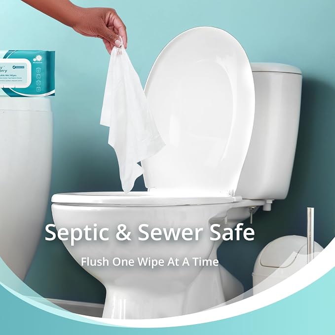 WhyWorry Flushable Wipes for Adults, Extra Large 8"x10" Butt Wipes for Toilet & - Image 3