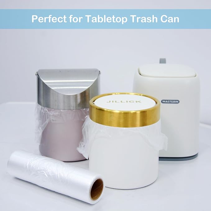 Mini Trash Bags 1.6 Liter/0.4 Gal- 200 Count Tiny Clear Trash Can Liners - Image 2