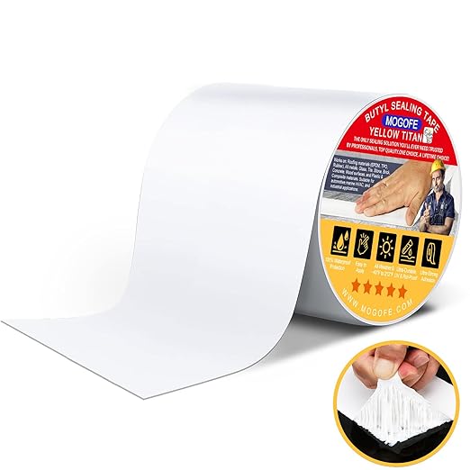 RV Roof Sealant Tape White, 6 Inch x 50 Feet RV Repair Roof Sealer Seal Tape by MOGOFE