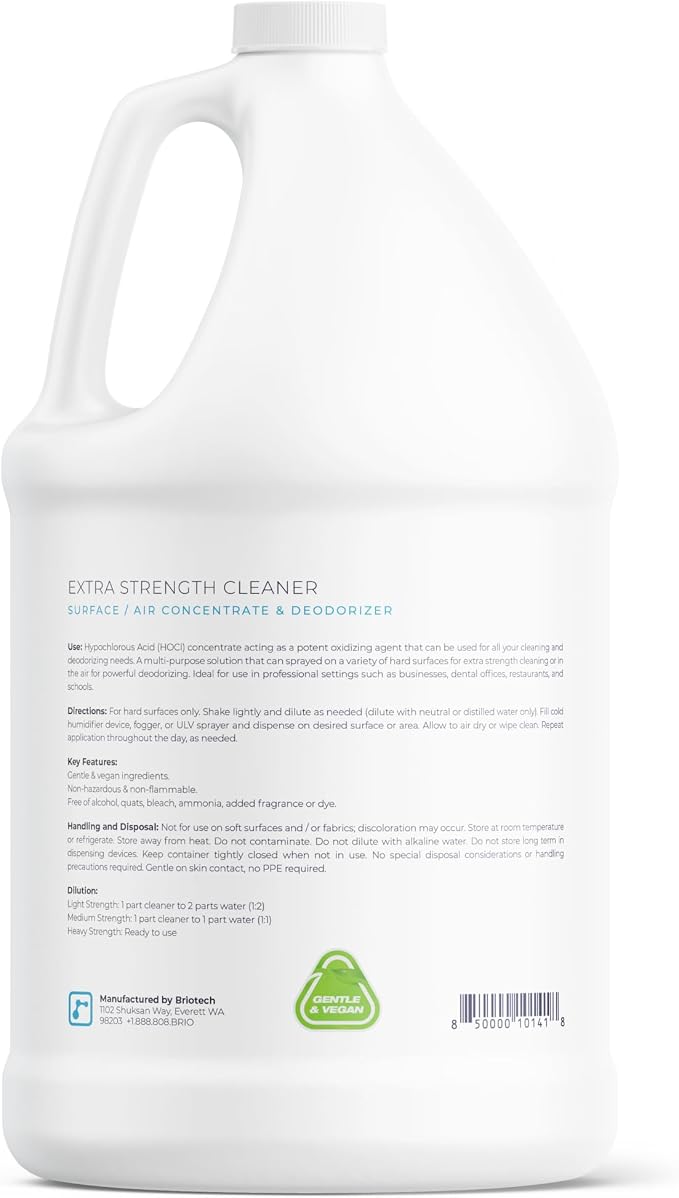 BRIOTECH Extra Strength HOCl Cleaner, 500 PPM Hypochlorous Acid Concentrate - Image 9