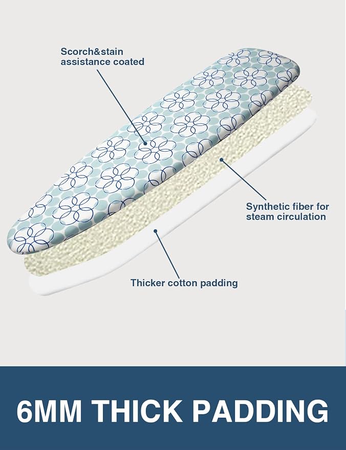 Ironing Board Cover and Pad, Resist Scorching and Staining, 15x54 Reflective - Image 3