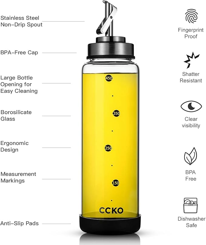 Glass Olive Oil Dispenser Bottle - Image 7