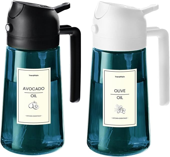 TrendPlain 16oz/470ml Blue Glass Olive Oil Sprayer by TrendPlain