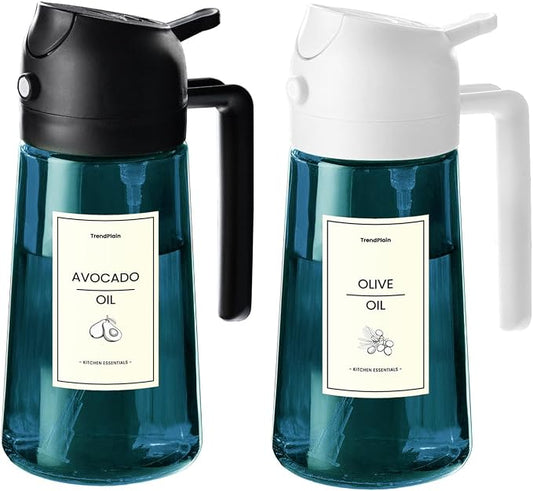 TrendPlain 16oz/470ml Blue Glass Olive Oil Sprayer by TrendPlain