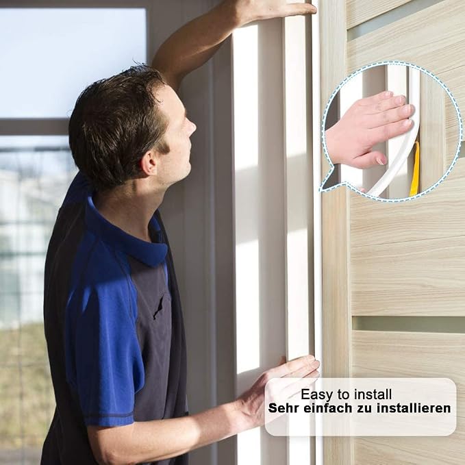 Weather Stripping Seal Strip Tape, Doors Windows Frame Self Adhesive D Type - Image 6