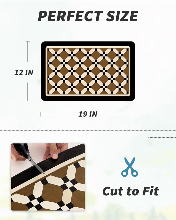 AMOAMI Coffee Mat Hide Stain Rubber Backed Absorbent Dish Drying Mat - Image 7