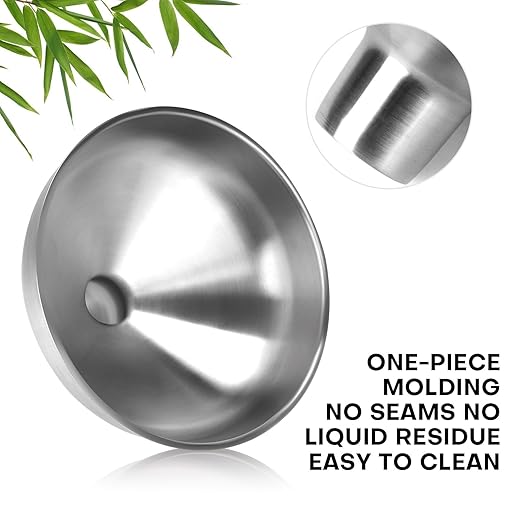 Stainless Steel Metal Funnel Set of 2, Kitchen Filling Funnel and, Practical - Image 5
