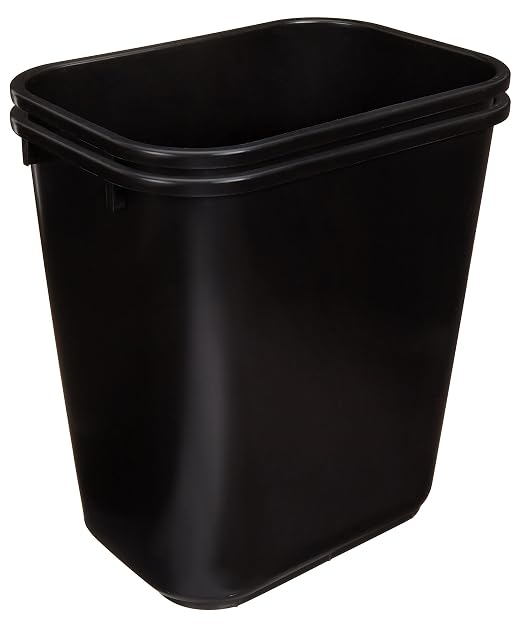 Amazon Basics Trash Can, Rectangular Commercial Office Wastebasket, 7 Gallon - Image 2
