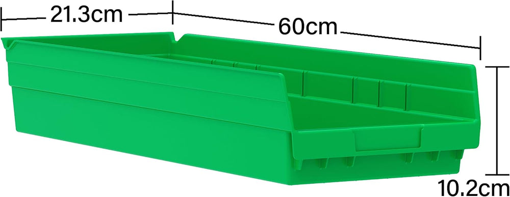 Akro-Mils 30184 Heavy Duty Plastic Shelf Bins, 24"x 8"x 4", Gr...
