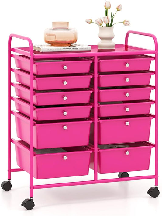 GOFLAME 12-Drawer Rolling Storage Cart, Mobile Utility Cart by GOFLAME