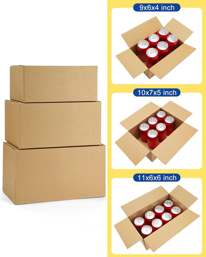 Assorted-Sizes-Shipping-Boxes-45-Pack: 9x6x4 & 10x7x5 & 11x6x6 - Image 3