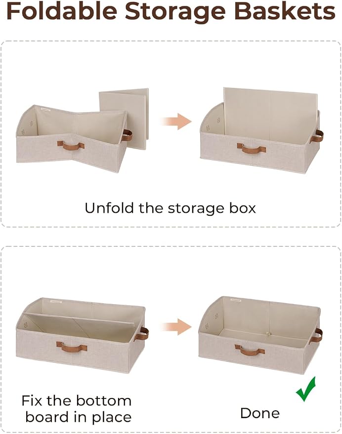 StorageWorks Closet Storage Bins, Trapezoid Organizer Box - Image 5