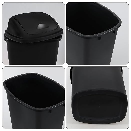13 Gallon / 50 L Swing Lid Tall Kitchen Trash Can, Restaurants, Office Garbage - Image 3