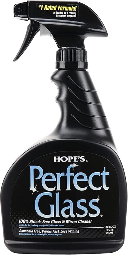 HOPE'S Perfect Glass Cleaner Spray, Streak-Free, Ammonia-Free Window, Tinted by Hopes