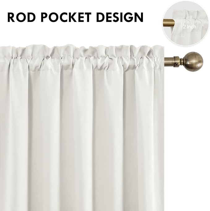 DWCN Blackout Curtains for Living Room Thermal Insulated, Energy Saving & Noise - Image 4