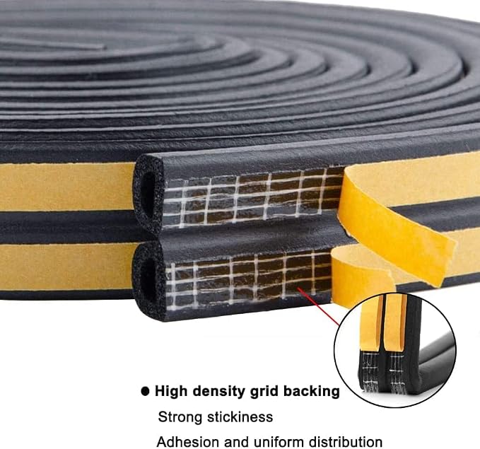 Weather Stripping Seal Strip Tape, Doors Windows Frame Self Adhesive D Type - Image 3