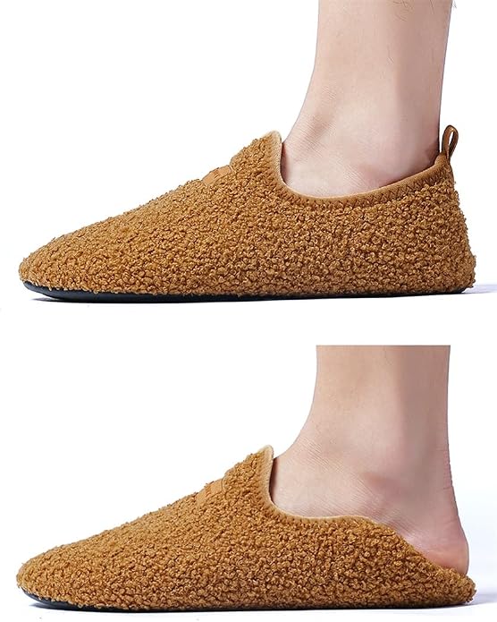QZKDM Lightweight Slip on Grip Indoor House Slippers Barefoot Non Slip Home - Image 2