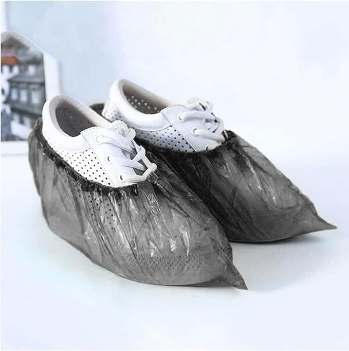 Black shoe covers Disposable 1000 PCS Premium Waterproof and Recyclable Boot - Image 2
