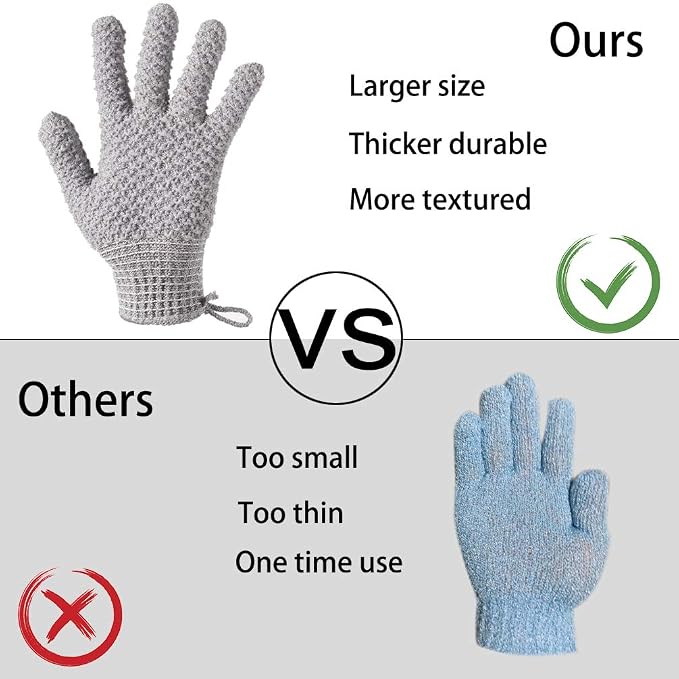 Bath Exfoliating Gloves - Image 4