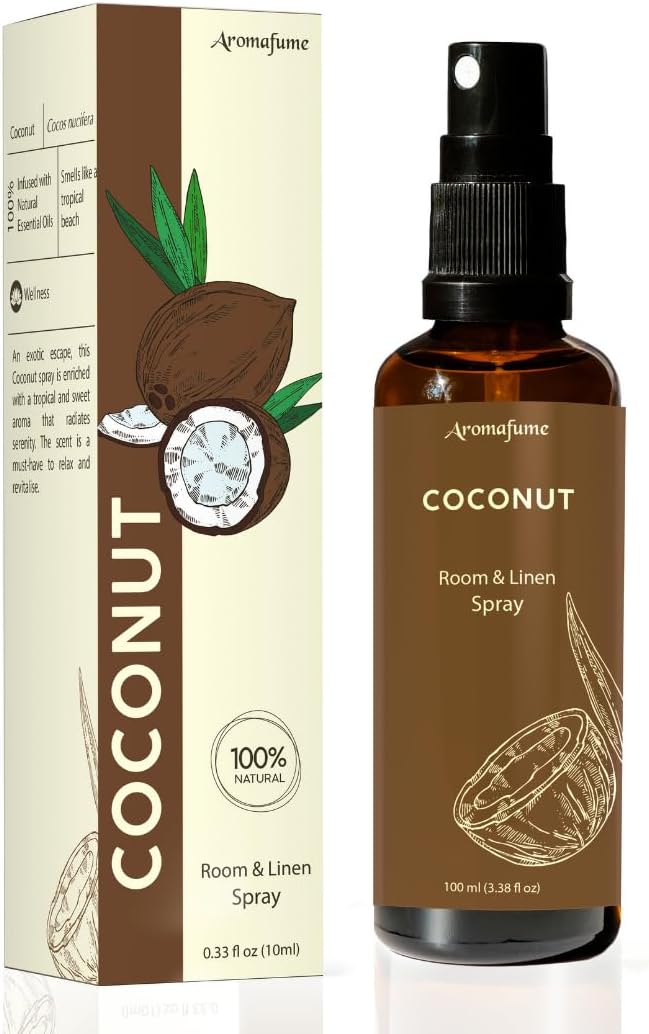 Coconut Room, Linen & Pillow Spray by Aromafume | 100ml/3.38 fl oz | by Aromafume