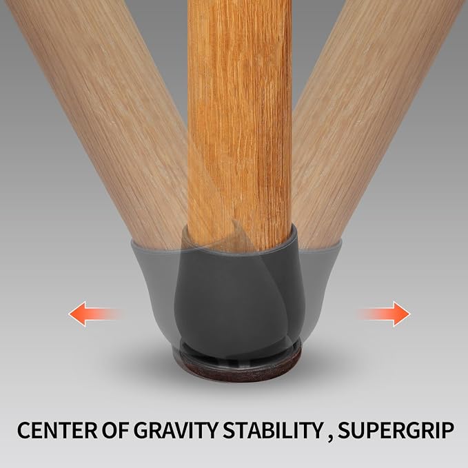 Ezprotekt 24 Pcs Black Chair Leg Floor Protectors - Image 9