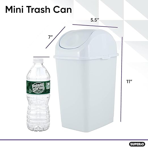 Superio Mini Desktop Trash Can - Image 4