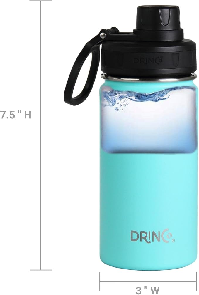 DRINCO Stainless Steel Water Bottle Spout Lid Vacuum Insulated Double Wall - Image 5
