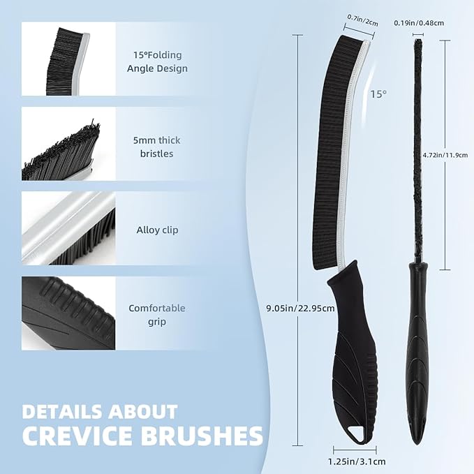 Hard Bristle Crevice Cleaning Brush-Thin Gap Scrub Brush, Small Cleaning Brush - Image 2