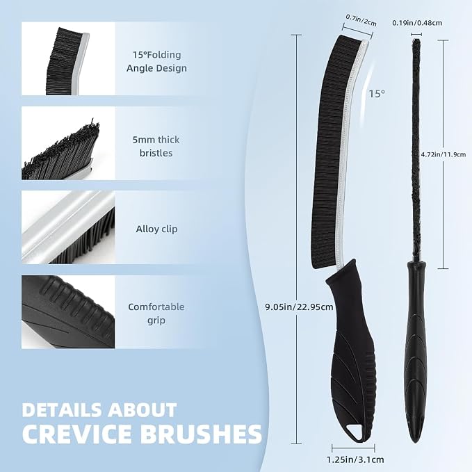 Hard Bristle Crevice Cleaning Brush-Thin Gap Scrub Brush, Small Cleaning Brush - Image 2