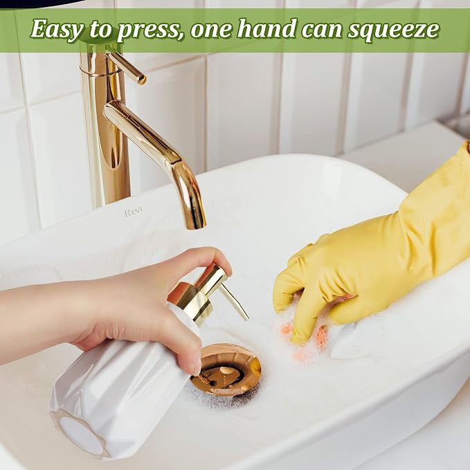 Natheeph Dish Soap Dispenser, Hand Soap Dispenser Ceramic Bottle, Refillable - Image 5