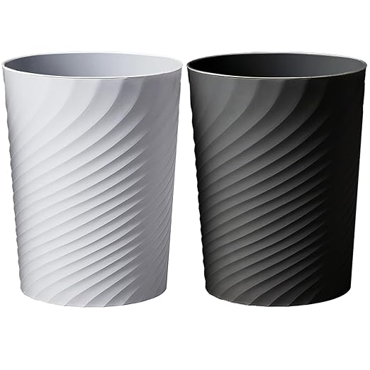 Small Bathroom Trash Can 1.8 Gallon Wastebasket Recycling Bin by HOLTPHILI