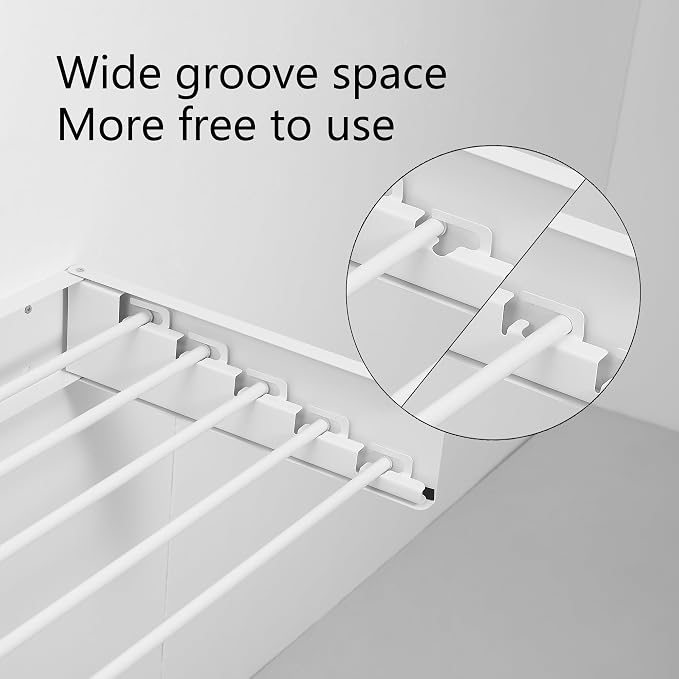 JOOM Laundry Drying Rack Collapsible, Wall Mounted Clothes Drying Rack - Image 8