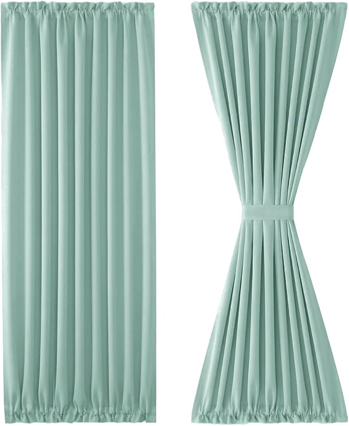 DWCN French Door Curtains – Rod Pocket Thermal Blackout Curtain - Image 7