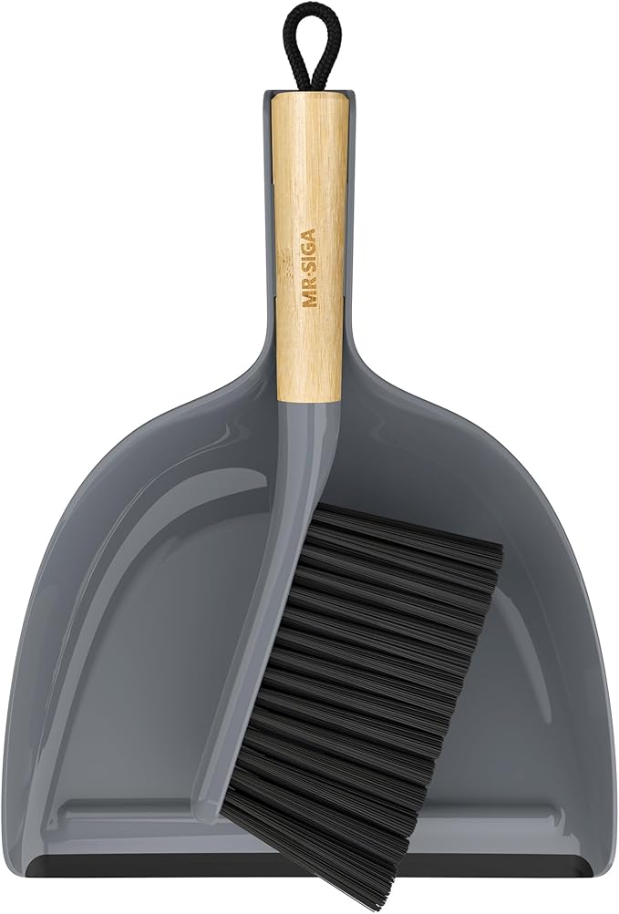 MR.SIGA Dustpan and Brush Set, Portable Cleaning Brush and Dustpan Combo by MRSIGA