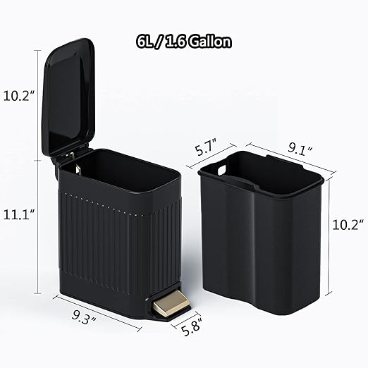 CEROELDA Small Bathroom Trash Can - Image 5