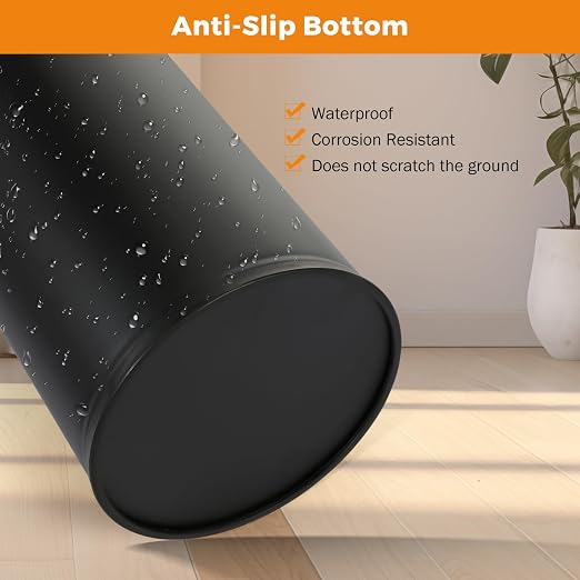 BEAMNOVA Commercial Trash Can 16.5 Gal Open Top Black Outdoor Indoor Garbage - Image 6