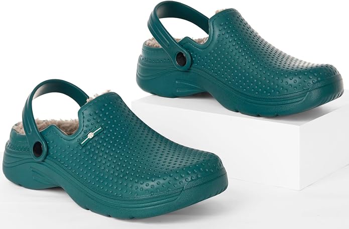 Womens Mens Fur Lined Clogs Waterproof Garden Shoes Winter Warm Fleece Lining - Image 6