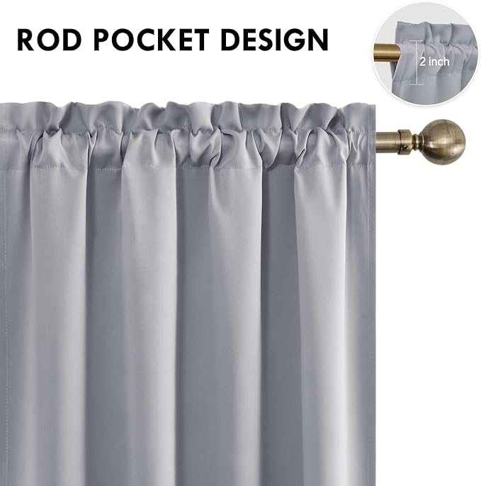 DWCN Blackout Curtains for Living Room Thermal Insulated, Energy Saving & Noise - Image 4