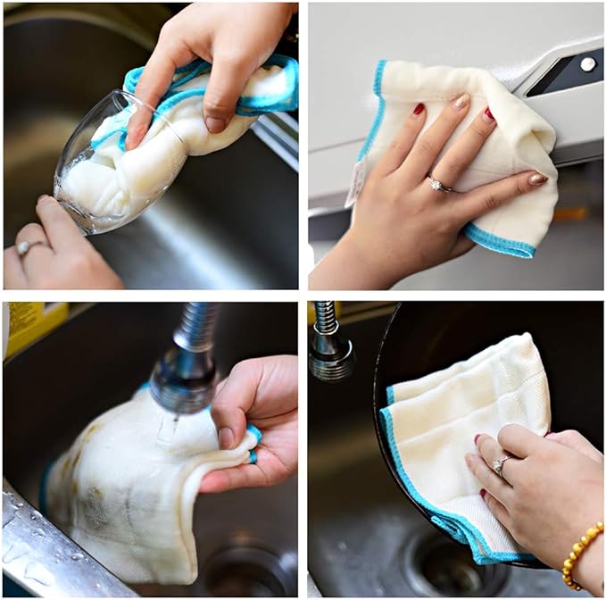 10-Piece Kitchen Dish Cloths Set, Reusable and Highly Absorbent Dishcloth Towels - Image 5