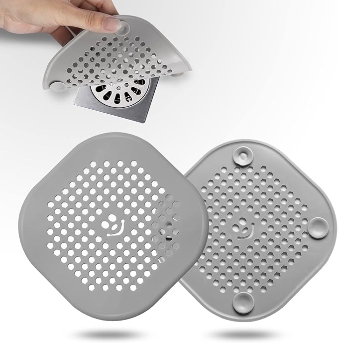 2 Pack Drain Hair Catcher Silicone Drain Cover Hair Stopper - Image 6