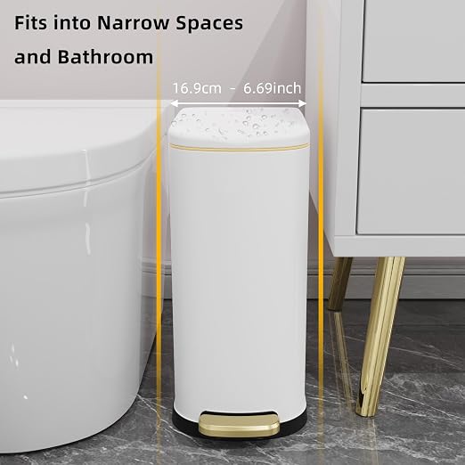 2.6 Gallon Slim Bathroom Trash Can - Image 2