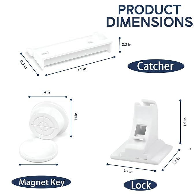 12 Pack Magnetic Cabinet Locks Baby Proofing, Child Proof Cabinet Locks - Image 2