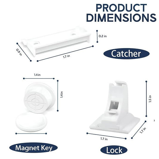 12 Pack Magnetic Cabinet Locks Baby Proofing, Child Proof Cabinet Locks - Image 2